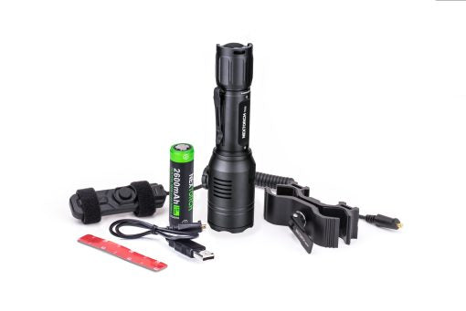 Nextorch Hunting Set Rechargeable Torch, Multi Colour, White/Green/Red LED, 5 Modes Per Colour