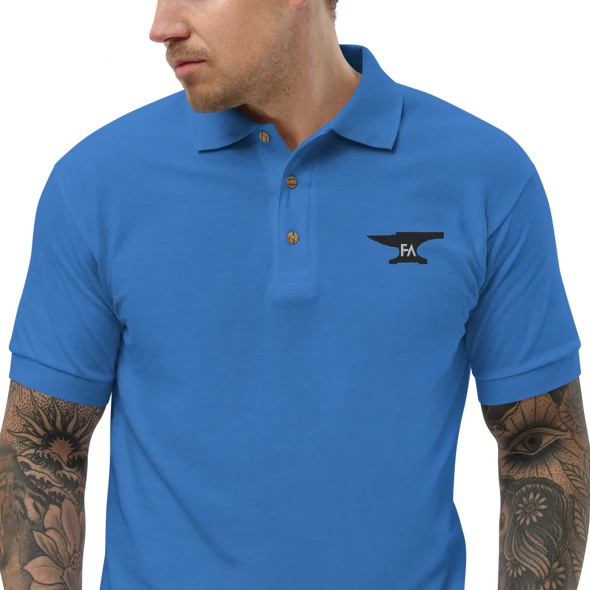 Anvil Logo - Farrier Apparel embroidered Polo Shirts (Light colours)