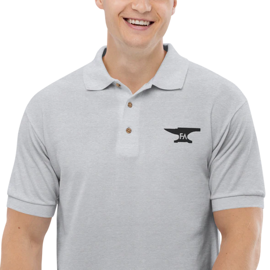 Anvil Logo - Farrier Apparel embroidered Polo Shirts (Light colours)